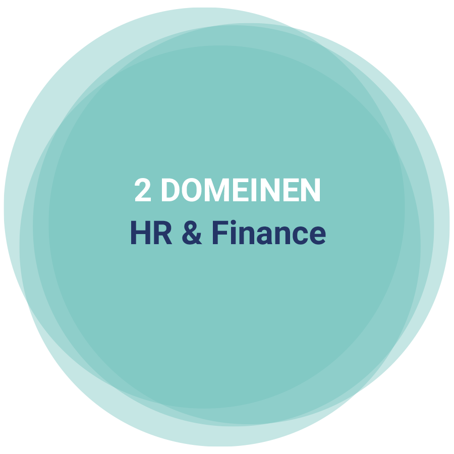 2 domeinen: HR en Finance